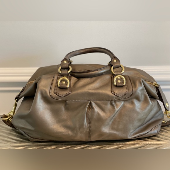 Authentic Coach Ashley Metallic Satchel - Picture 2 of 5